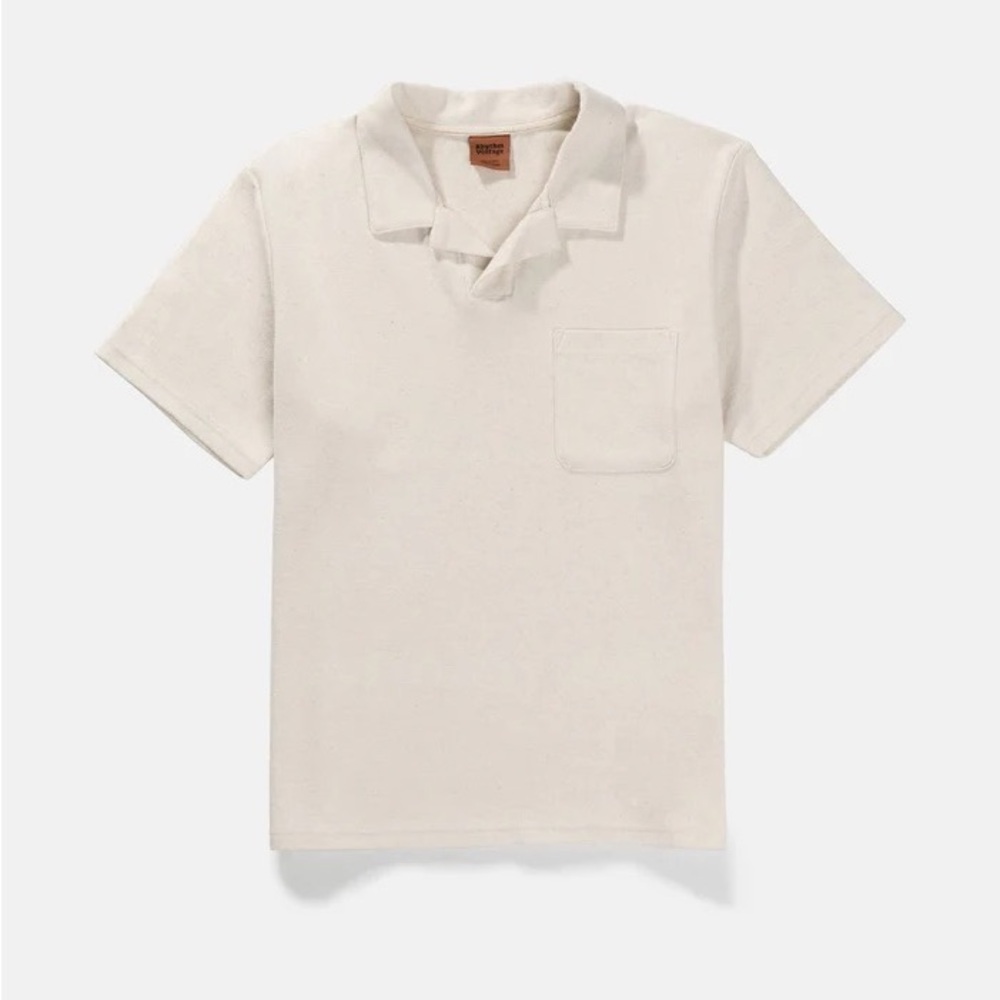 Rhythm Vintage Terry polo, size S NWT. 100% Cotton/linen blend.